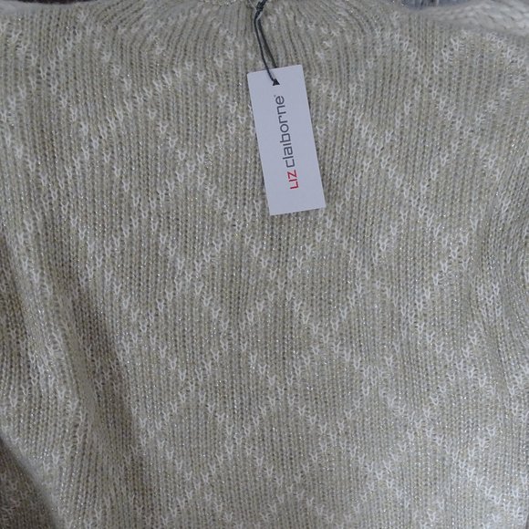 Liz Claiborne Wool Sweater Crema XS - Picture 2 of 5